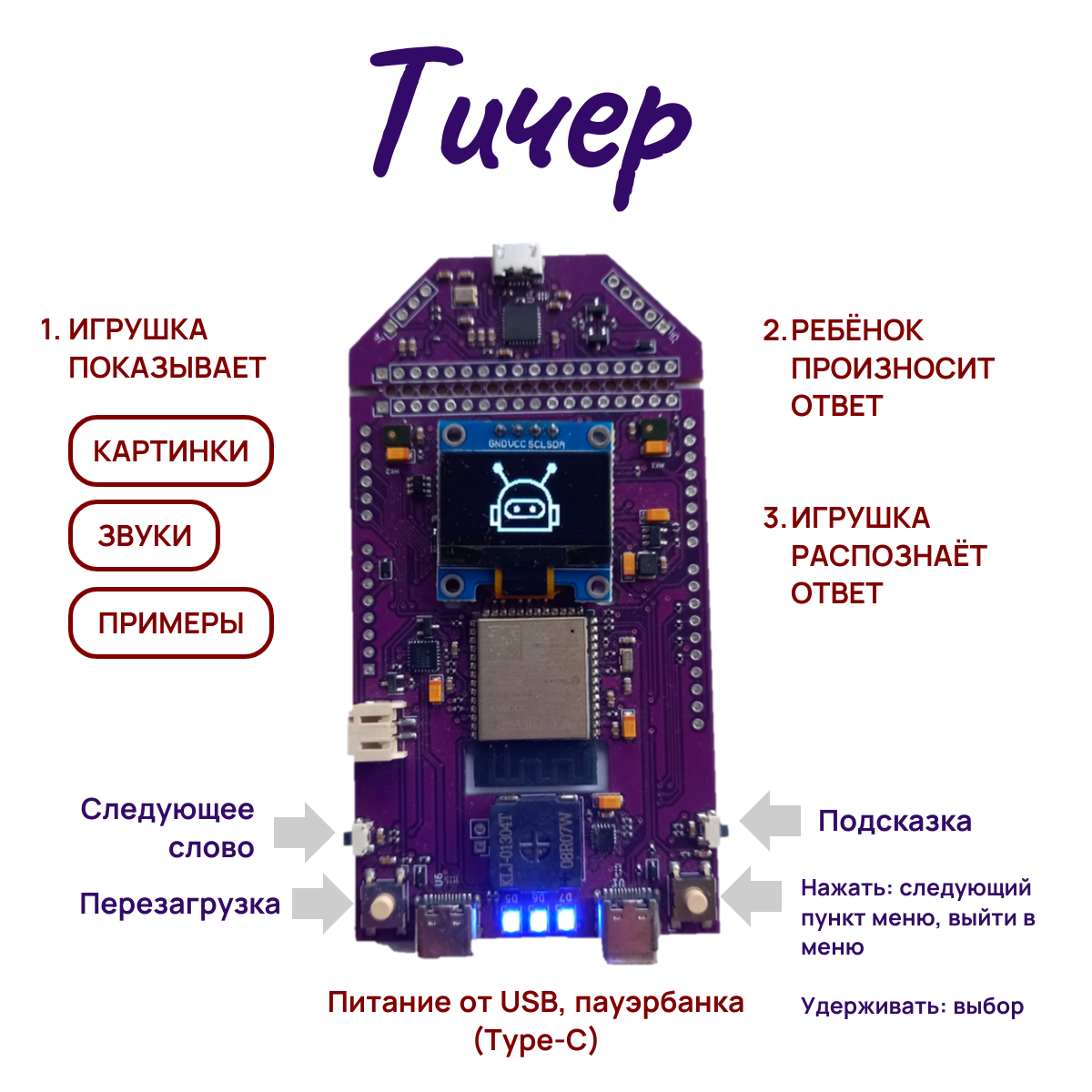 Игра «Тичер» для изучения английского, для детей от 3 лет