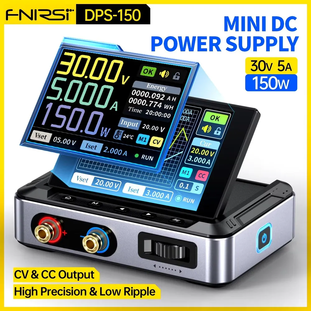 Профессиональный регулируемый источник постоянного тока FNIRSI DPS-150, 30В, 5А, программируемый